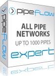 Pipe Flow Expert, Calculates Flows & Pressures throughout Complex Pipe Networks
