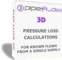 Pipe Flow 3D, pressure drop and pressure loss calculations on a network of pipes.