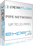 Pipe Flow Expert Lite, Calculates Flows & Pressures throughout Complex Pipe Networks with up to 25 pipes