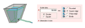 Tank Flow Calculations, effect of Outlet type